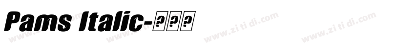 Pams Italic字体转换